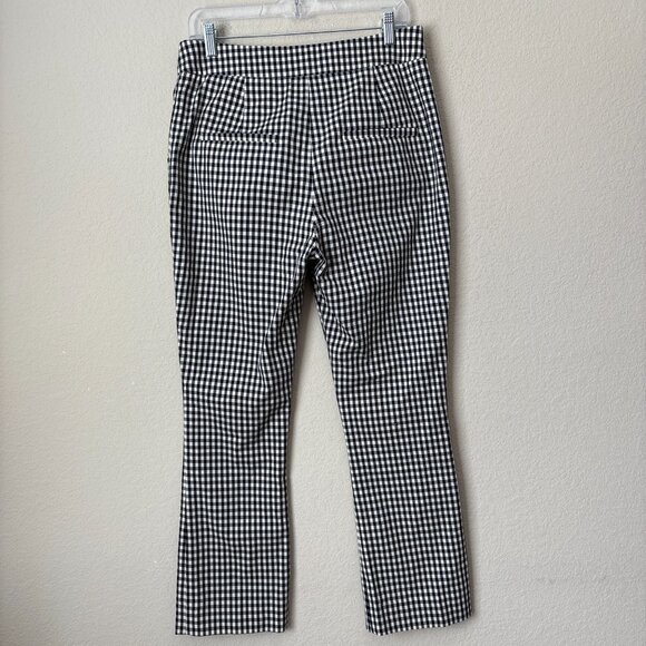 Veronica Beard Tani Gingham High Rise Kick Flare Trouser Pant - Picture 7 of 12